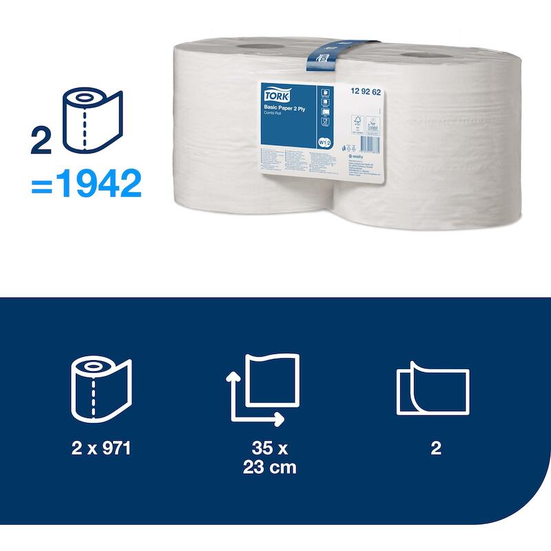 PAPIER 2 LAAGS - TORK 129262 - ( 1000 EA)