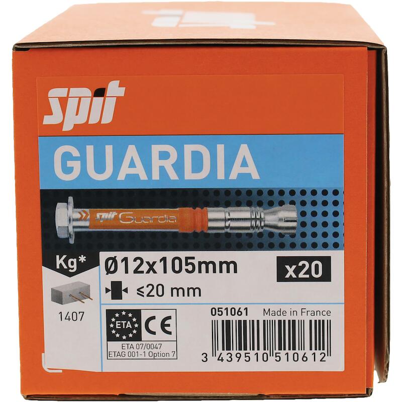 Spit - Guardia - safety anchor - M12 - 20/105 - zinc-plated steel - 02454127