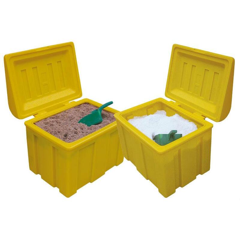 BAC À SEL JAUNE 110L        650X500X570MM PLASTIBA
