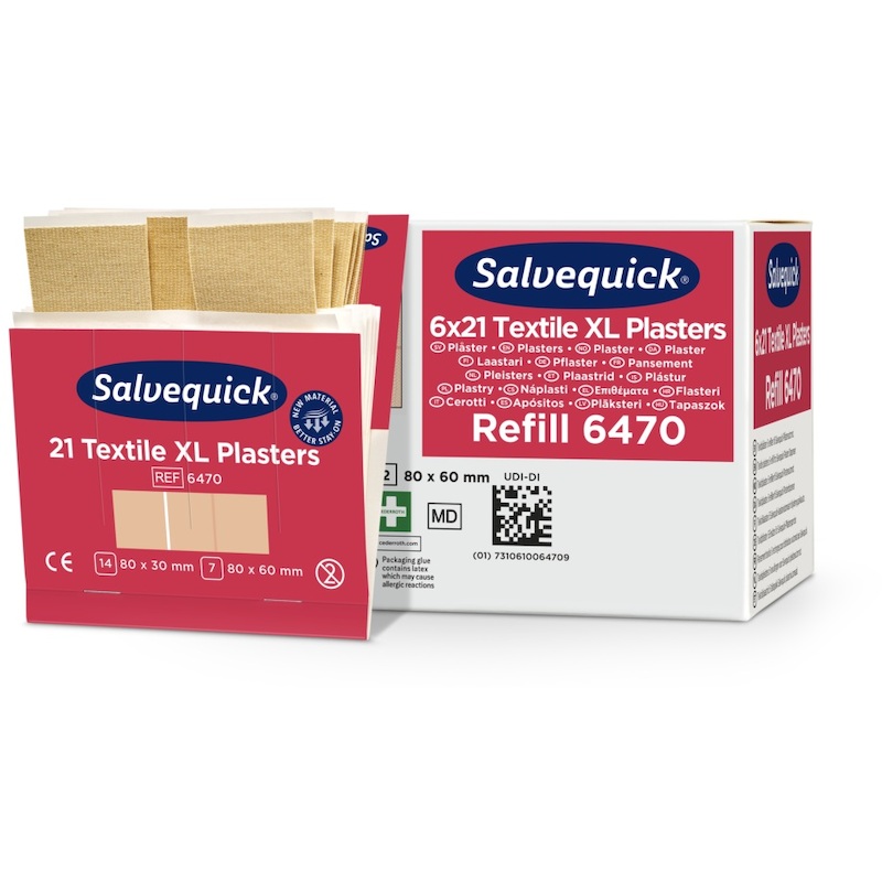 PANSEMENT TEXTILE XL        6470    (6X21PC) SALVE