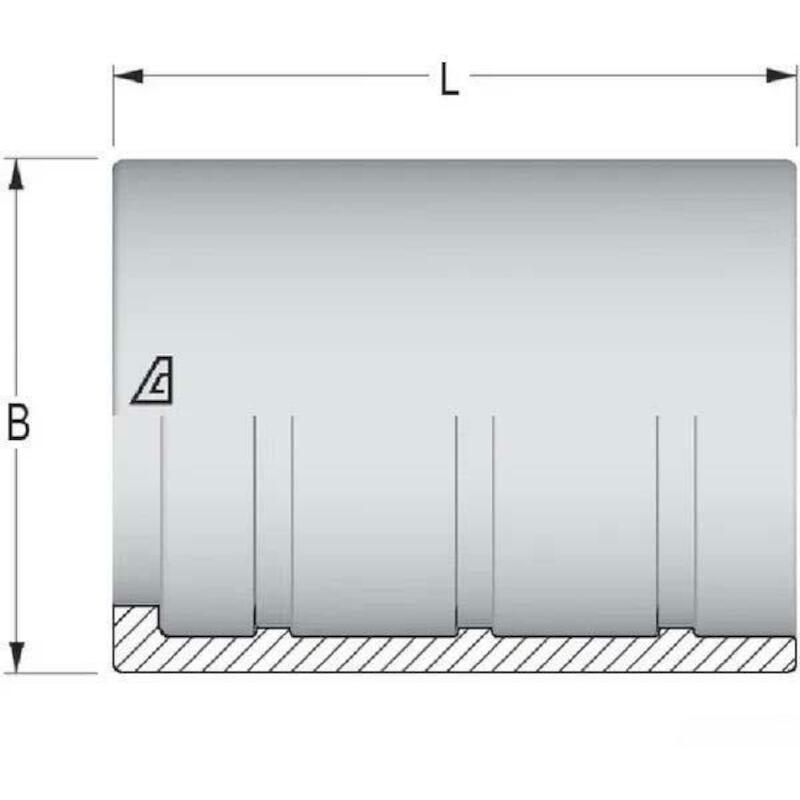 PERSHULS 1/4" TE/R5/2SC     TX2 DN6  RVS ALFAGOMMA