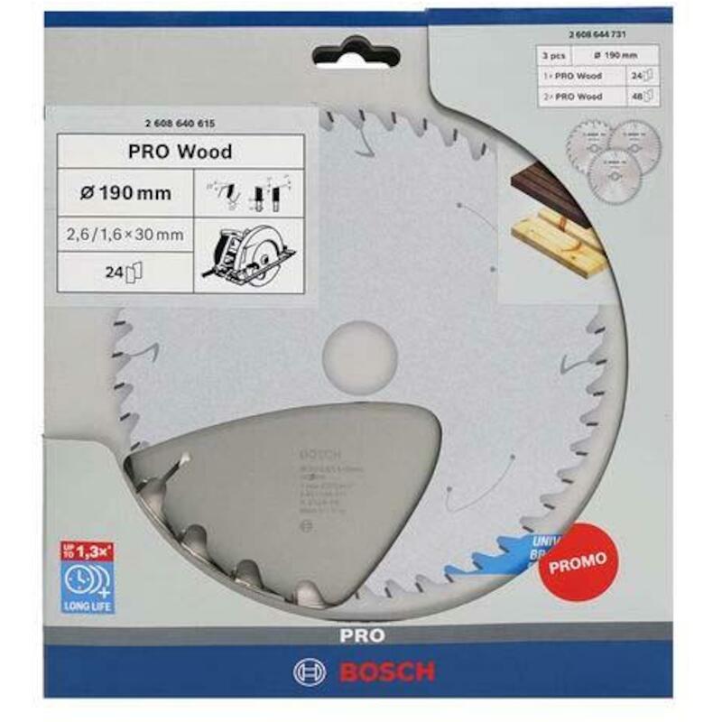 CIRKELZAAGBLADENSET 190MM   2608644731 (3ST) BOSCH
