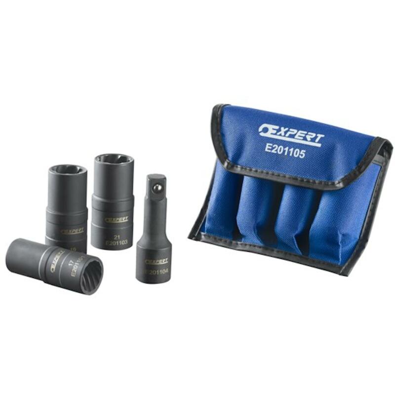 SLAGDOPPENSET CIRKEL 1/2"   E201105(4ST)    EXPERT