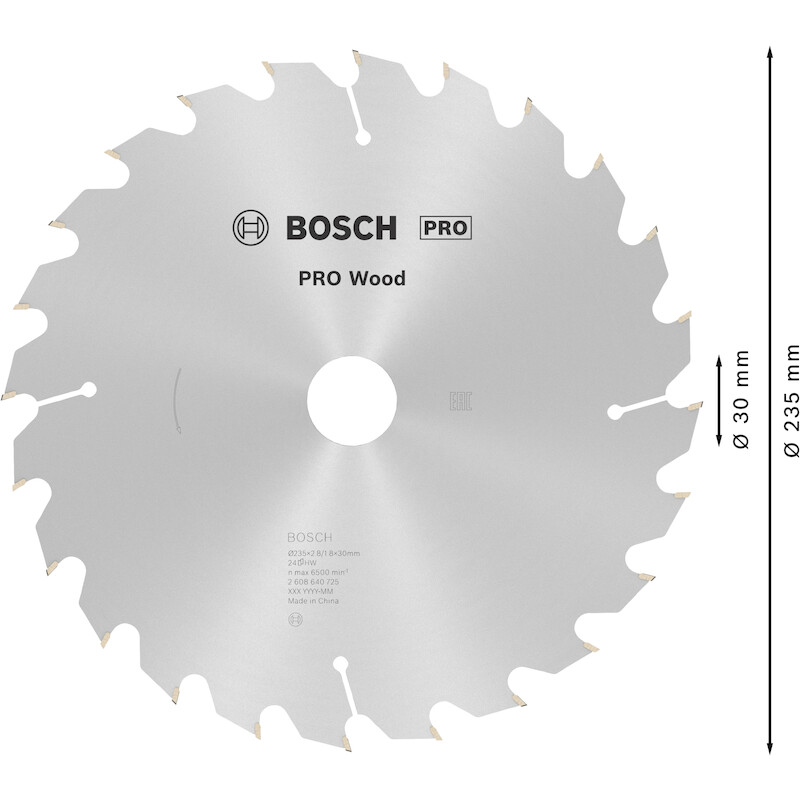 CIRKELZAAGBL.235X2,8X30 HOU.2608640725 24T   BOSCH