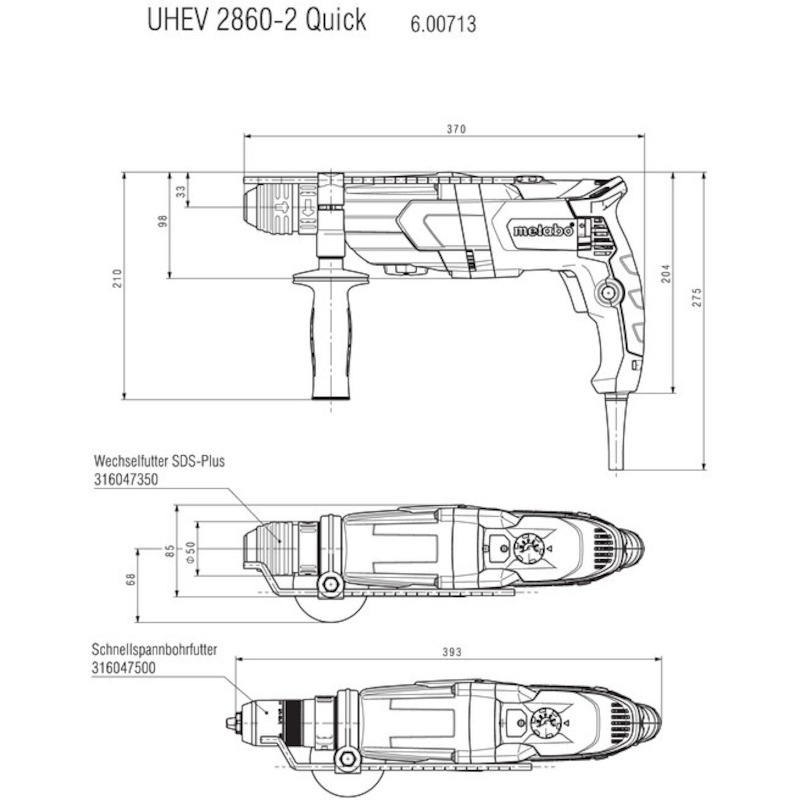 MULTIHAMER 1100W (METABOX)  UHEV 2860-2 QUICK META