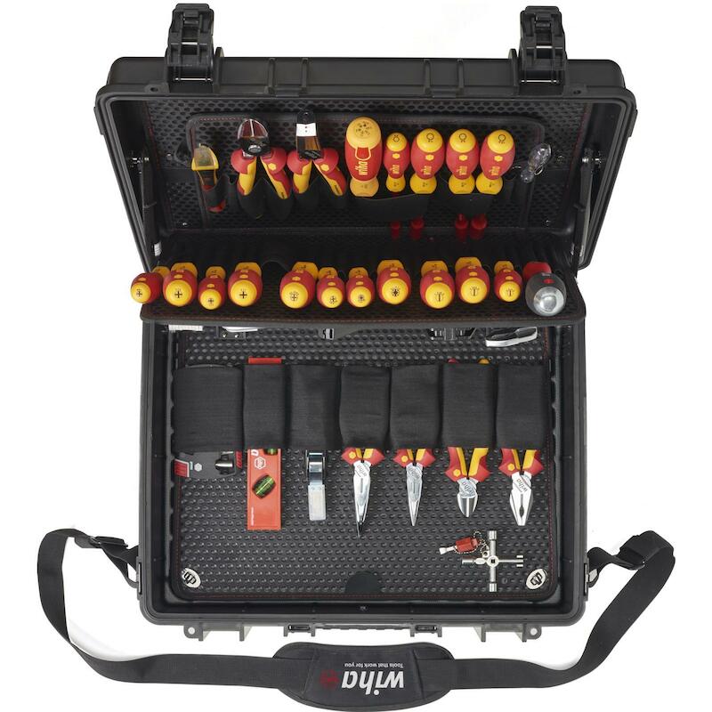JEU D'OUTILS ÉLECTRICIEN COMPETENCE XL MÉLANGÉ, 83PCS Y COMPRIS UN COFFRET - 9300702 - WIHA
