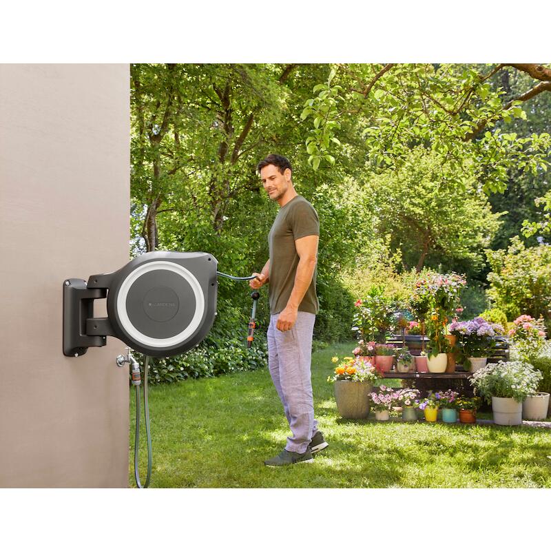 Gardena - Dévidoir mural - RollUp XL - 35 m - ø 13 mm - Blanc - 03166725