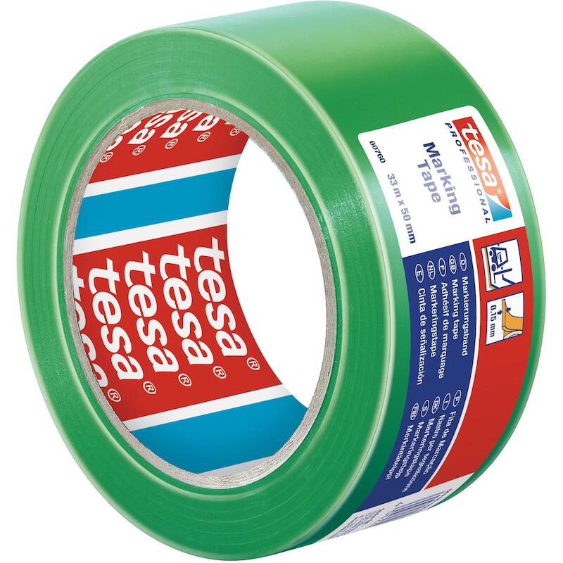 RUBAN SIGN.HAZARD WARN.VERT 60760  50MM X 33M TESA