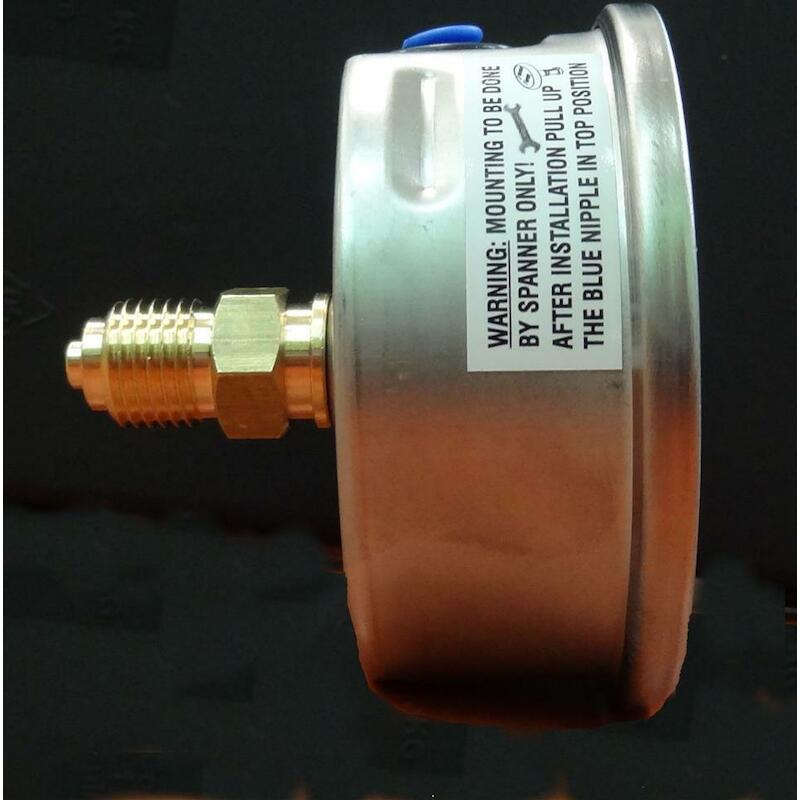 MANOMETRE 1/4"AA D63-0/6BAR            INOX GLYC.