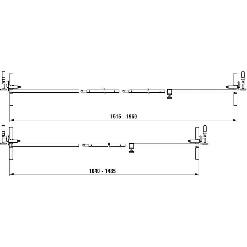 DEURSPANNER - BESSEY TU DEUR/KOZIJNSPANNER -565 X1010 MM
