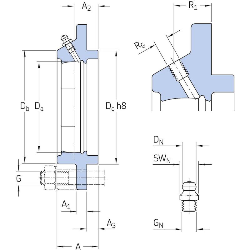 Skf - fyc 508 - round flanged housing for insert bearing - cast iron - seat ø 80 mm - 01191161