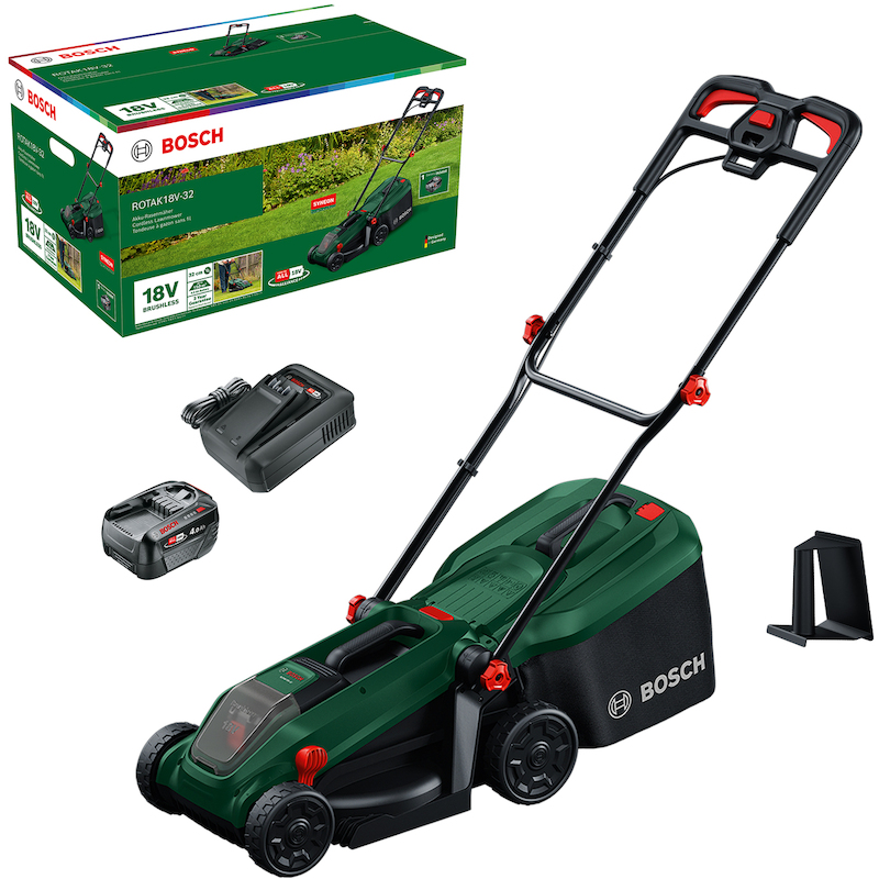 ACCUGRASMAAIER 18V/4AH      ROTAK 18V-32     BOSCH