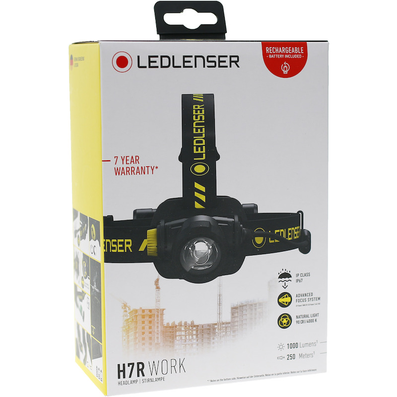 LAMPE FRONT.1000LM-250M-30U H7R WORK RECHARG.  LED
