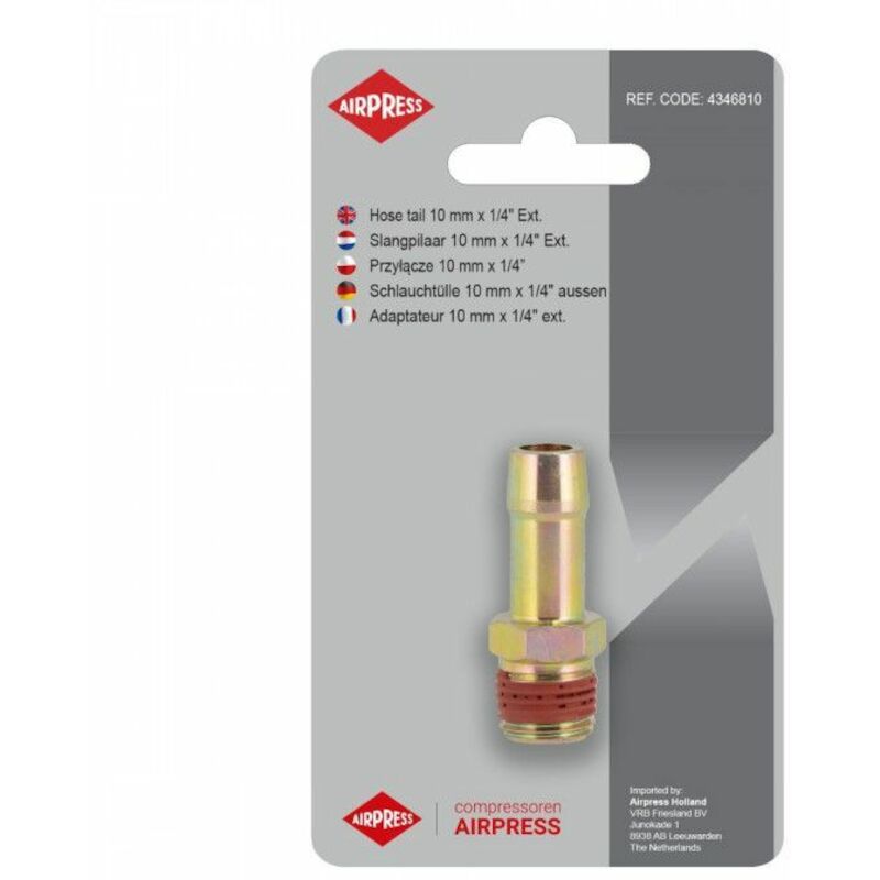 EMBOUT CANN.10MM X 1/4"M/BSPP 46810       MS AIRPR