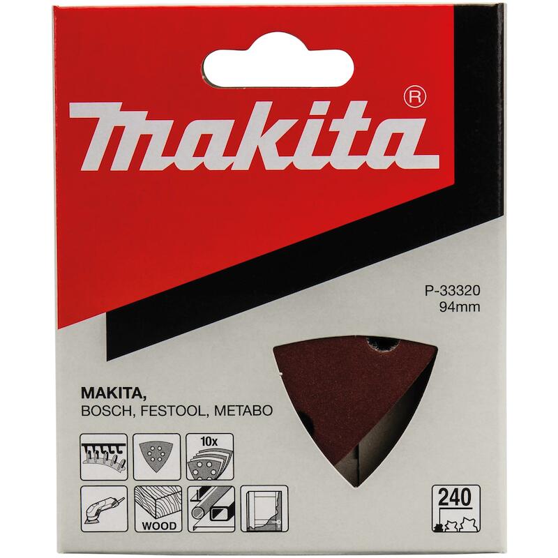 FEUILLES TRIANGULAIRES ABRASIVES 94 MM - P-33320 - MAKITA