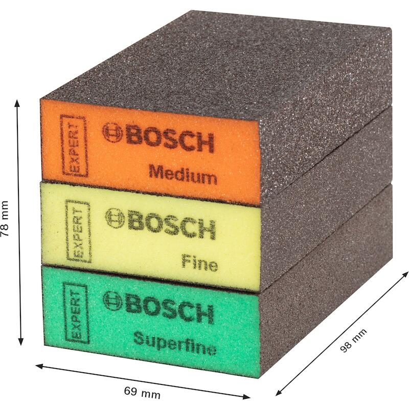 SCHUURSPONZENSET FLAT EDGE  2608901175  (3ST)BOSCH