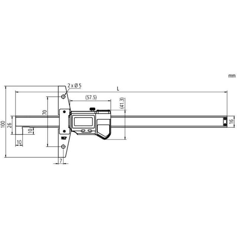 JAUGE PROFOND.0-200MM DIG.  571-302-20 0,01MM MITU