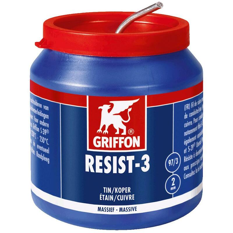 DRAADSOLDEER TIN/KOPER 2MM  97/3 MS (500GR)GRIFFON