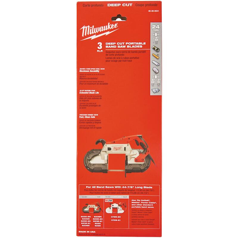 ZAAGLINT 1140MM 25 T/"      48390531 (3ST)MILWAUKE
