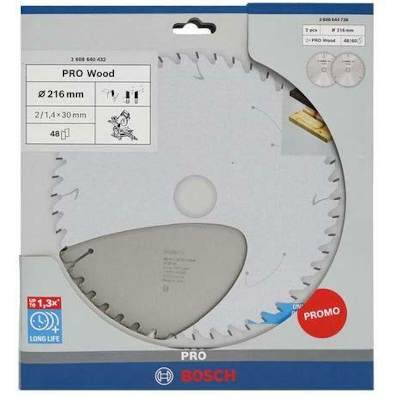 CIRKELZAAGBLADENSET 216MM   2608644736 (2ST) BOSCH