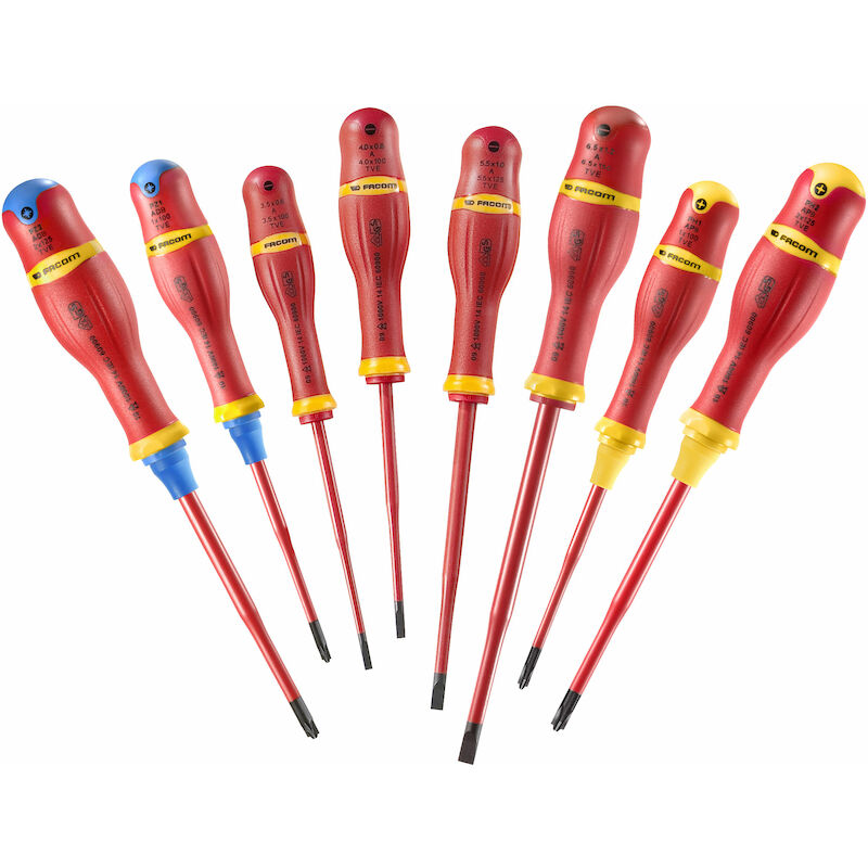 Facom - Screwdriver set - ATB.J8TVE - Protwist Borneo Slim - vde 1000 V - 8 pieces - 02947575
