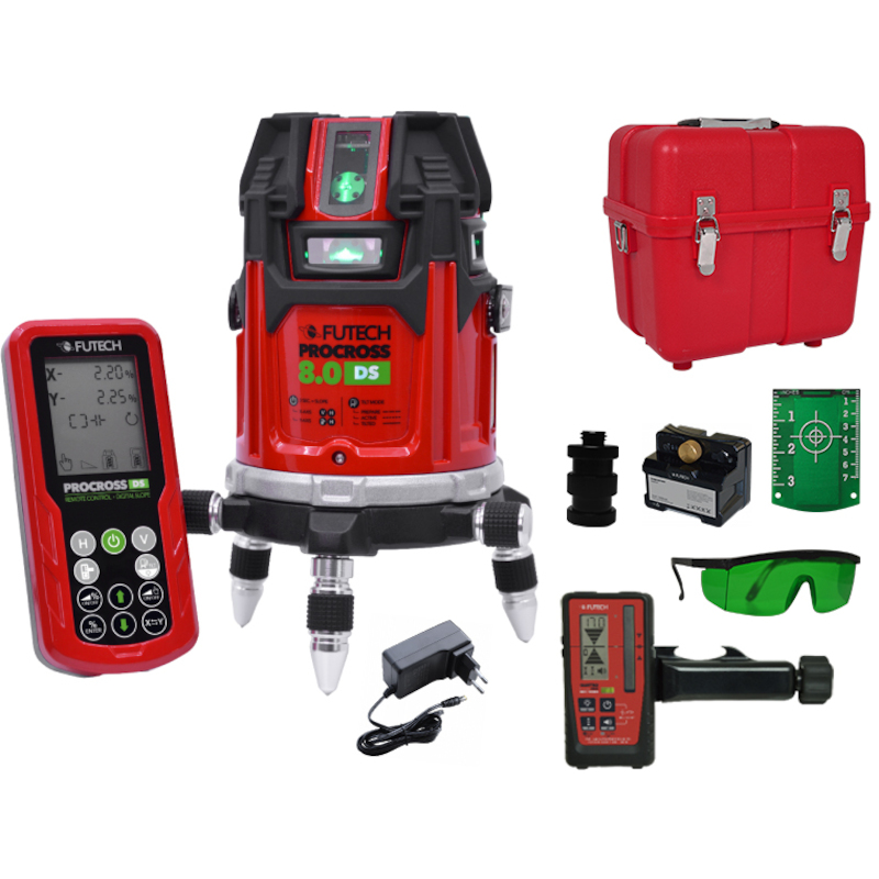 LASER EN CROIX 14,8V VERT   PROCROSS 8.0 DS FUTECH