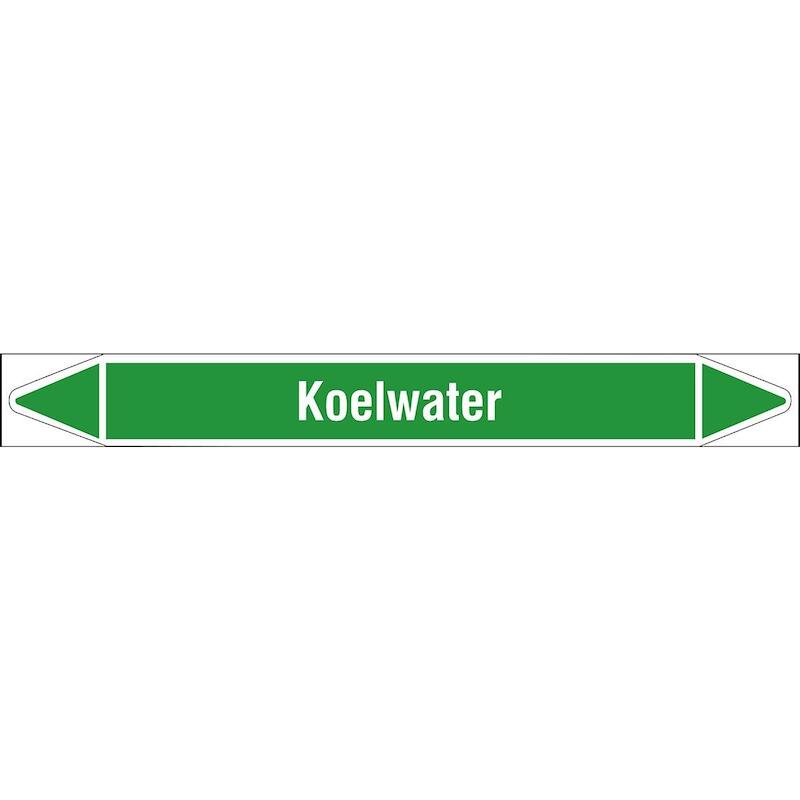 LEIDINGMERKER - BRADY N006091 - 'KOELWATER' WIT OPGROEN 450X 52 MM (30 EA)