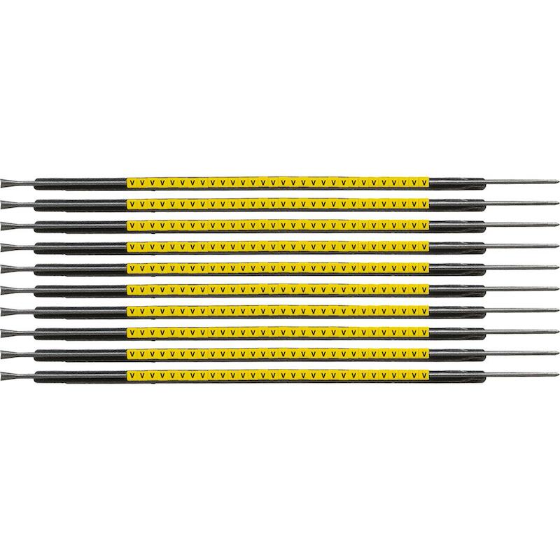 MARQUEUR 'V' NOIR/JAUNE     333081(300)      BRADY