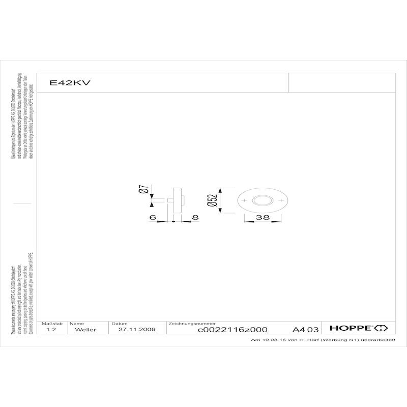 ROZETTE F69 E62KV 18-RFL    BETA - INOX      HOPPE