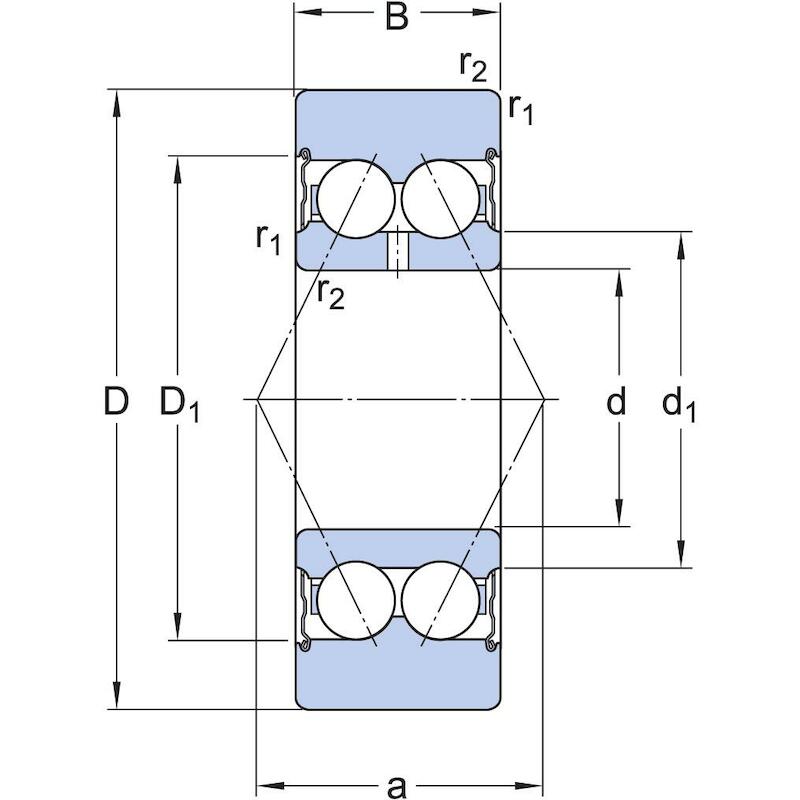TWEERIJIGE LOOPROL - SKF 305705 C-2Z