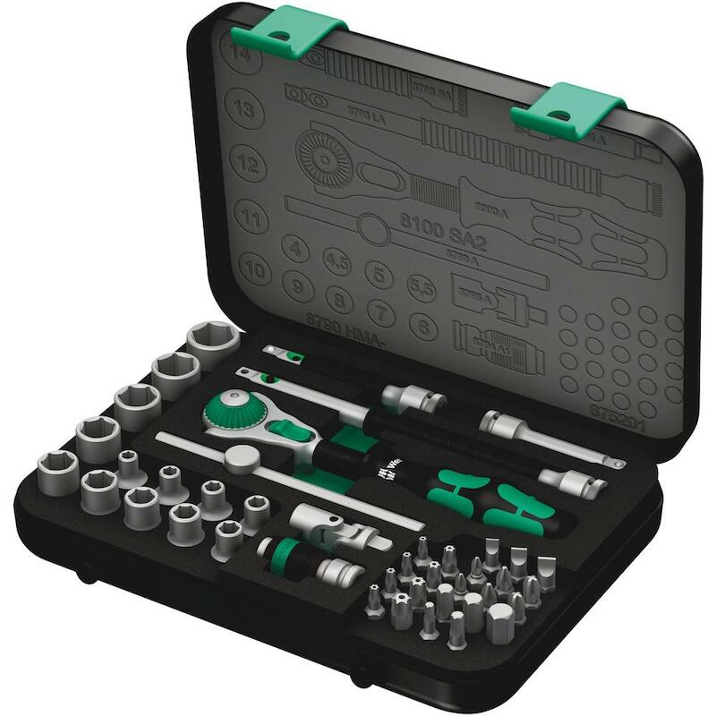 JEU CLIQ.+EMB.+DOUILLE 1/4" 8100 SA 2 MÉTR.(42PC)