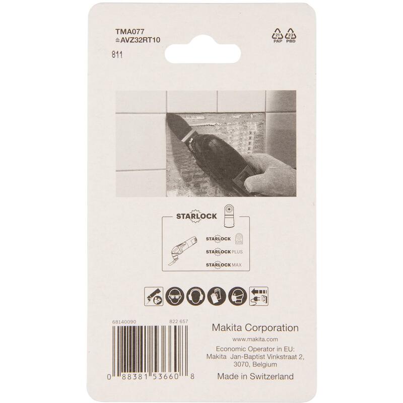 Makita - Sanding finger - Starlock - TMA077 - B-65109 - hm-riff - grit 100 - 32 x 50 mm - 08055121