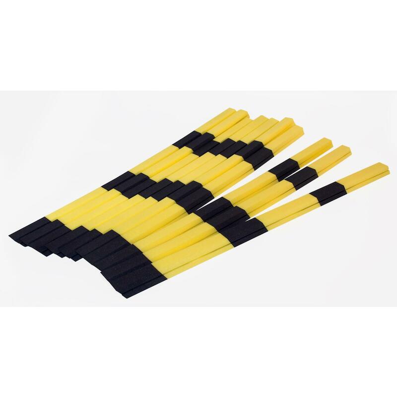 STOOTBAND - BRADY 225023 - SLEUF (B) ZWART EN GEEL(10 EA)