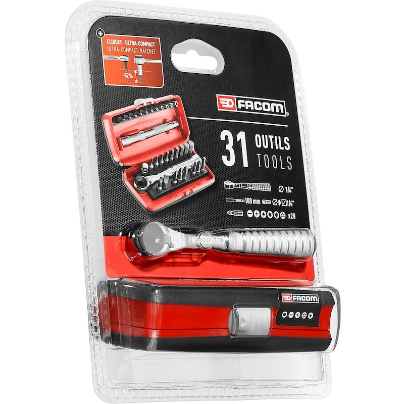 RATELSLEUTELSET 1/4"        R.PEJ31PB (31ST) FACOM