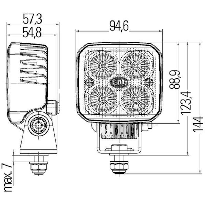 PROJECTEUR DE TRAVAIL LED   1GA 996 283-001  HELLA