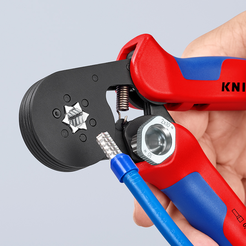 KNIPEX 975314 ZELFINSTELLENDE KRIMPTANG VOOR ADEREINDHULZEN
