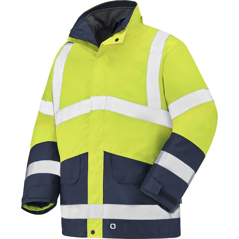 Opsial - sirius evo - hoge-zichtbaarheidsparka 4-in-1 - fluogeel/marineblauw - maat M - 08109180