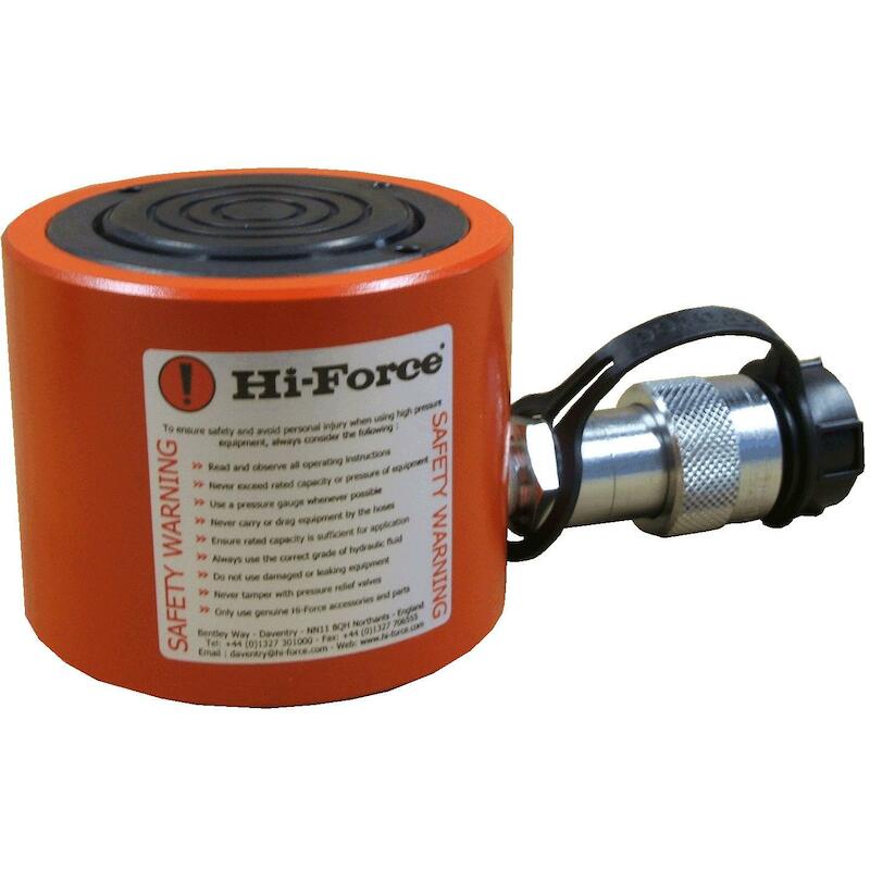 50 TONNE CAPACITY, SINGLE ACTING, LOW HEIGHT CYLINDER - HLS502 - HI-FORCE
