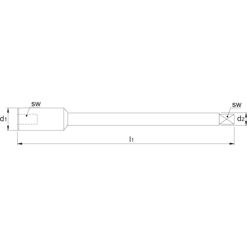 DIN 377 RALLONGE POUR TARAUDS 5,5 MM - 819500550 - PHANTOM