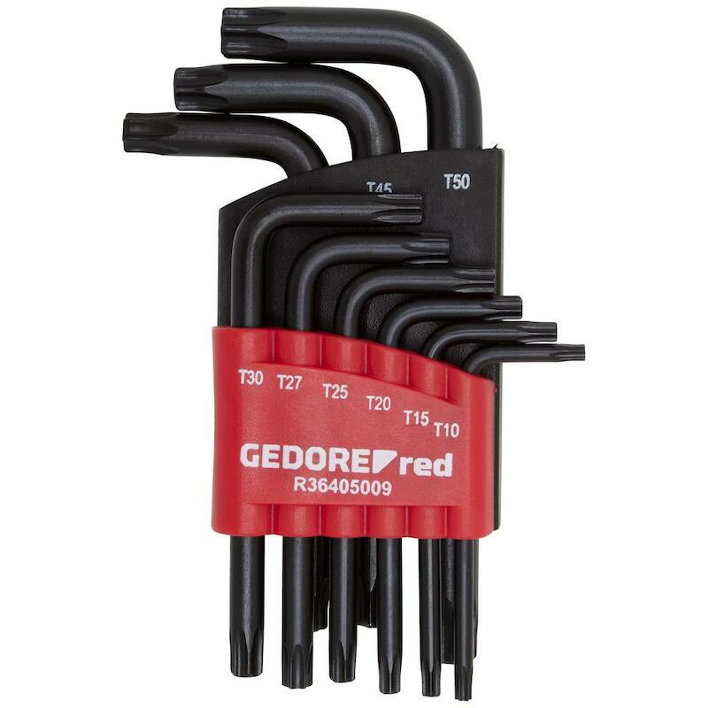 HAAKSE STIFTSLEUTELSET TORX R3640  (9ST)GEDORE RED