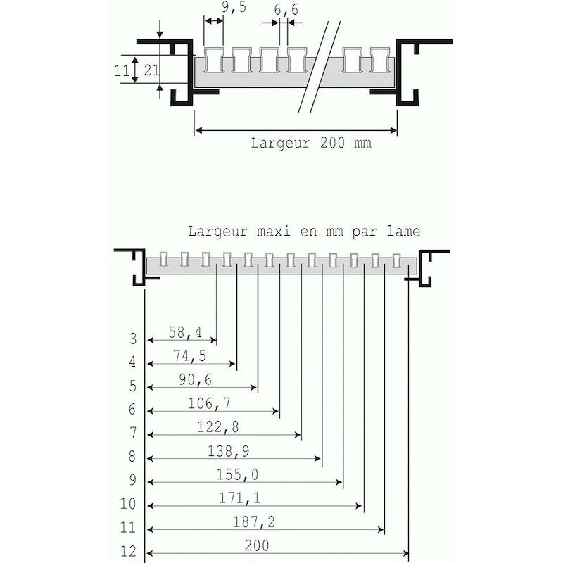 PROFIL ATTACHE F1 X         394/06 200MM    RENSON