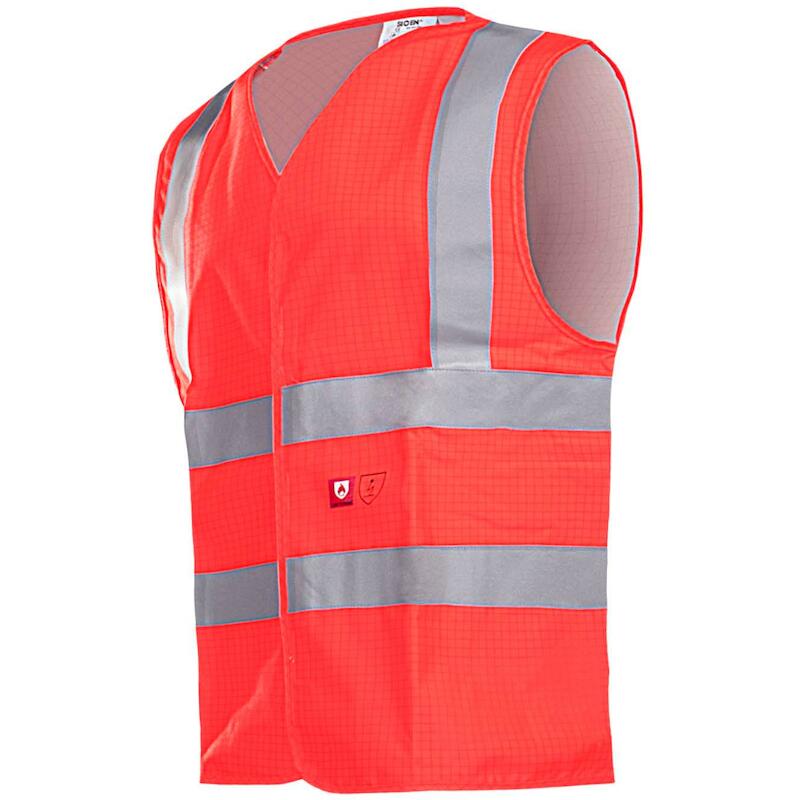 SIGNALISATIEVEST VLAMVERTRAGEND - SIOEN 307A - FLUOROOD XL