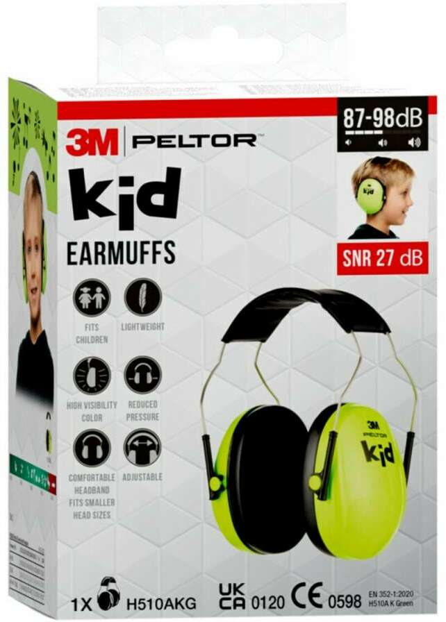 CASQ.ANTI-BRUIT ENFANT VERT H510AKG-1       PELTOR