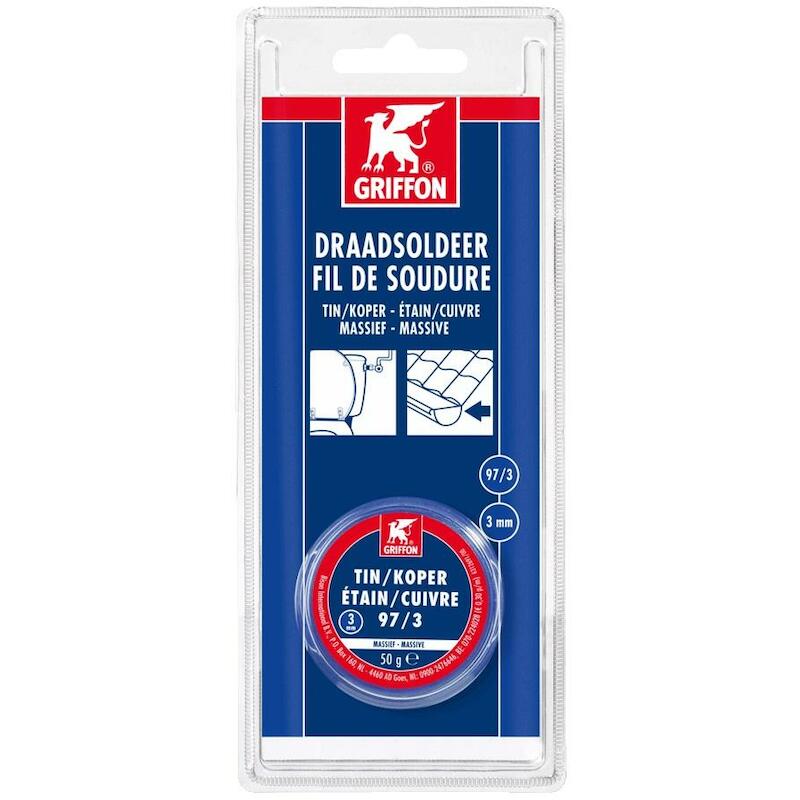 DRAADSOLDEER TIN/KOPER 3MM  97/3 MS  (50GR)GRIFFON
