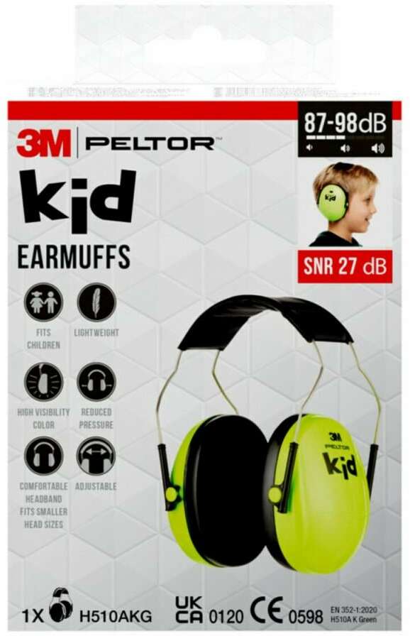 CASQ.ANTI-BRUIT ENFANT VERT H510AKG-1       PELTOR