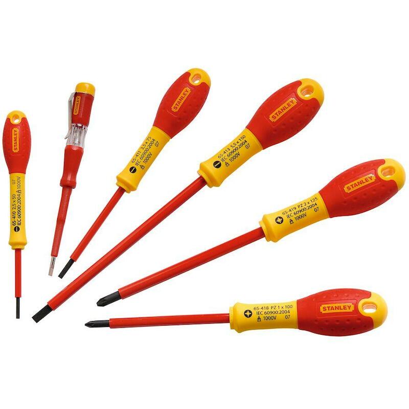 Stanley - vde screwdriver set - Fatmax - slotted/Pozidriv/voltage tester - 6 pieces - 0-65-443 - 02603150