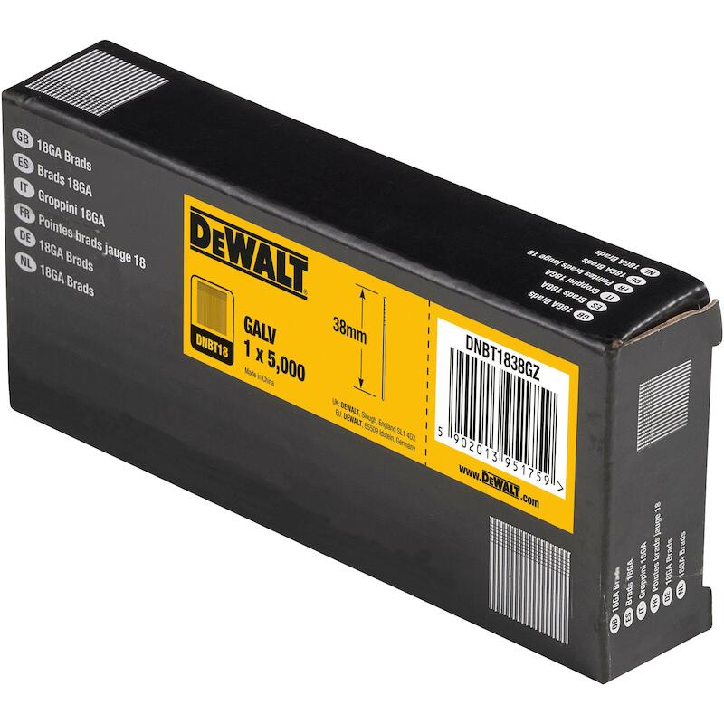 SPIJKER Z/KOP ZN GA18 38MM  DNBT1838GZ(5000ST)DEWA