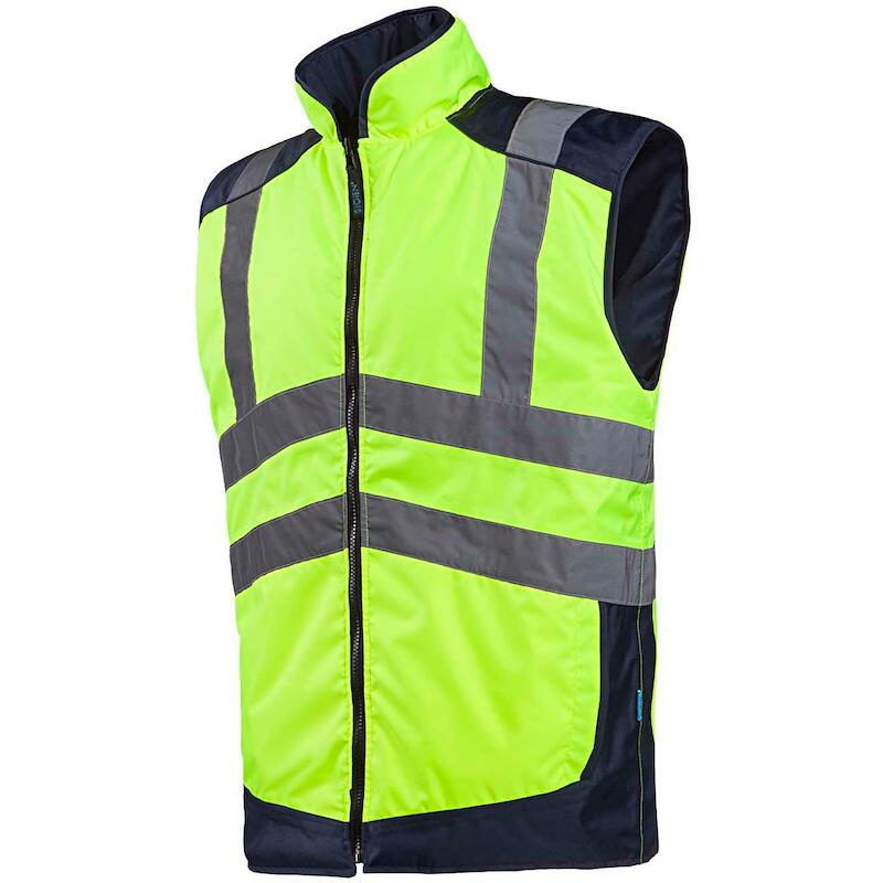 Sioen - Reversible body warmer - Burton 169A - Hi-vis yellow/navy - Size L - 02661300