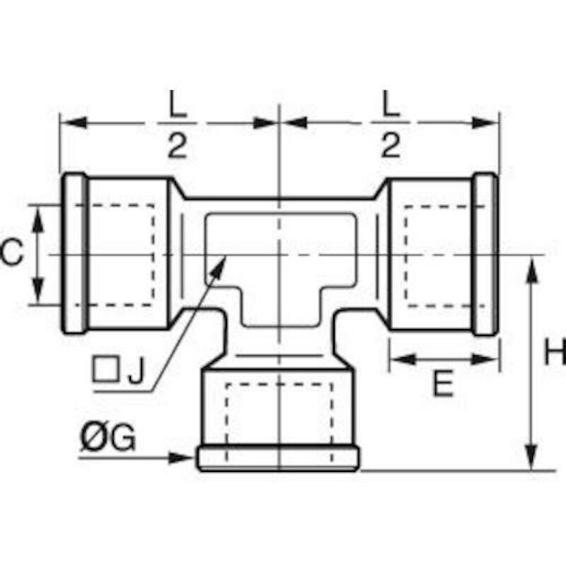 T-KOPPELING 1/8" V/V/V      0915 00 10 MESS.LEGRIS