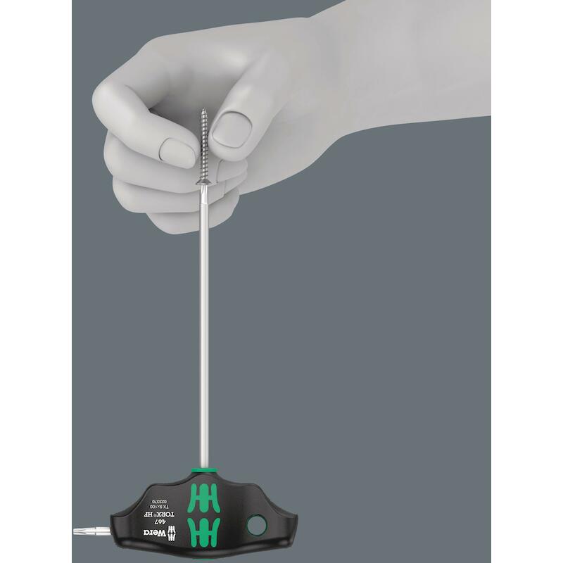 Wera - Schroevendraaierset T-greep - 454/10 hf Set Imperial 1 - Hex-Plus - Met vasthoudfunctie - Inch - 10-DELIG - 03226513